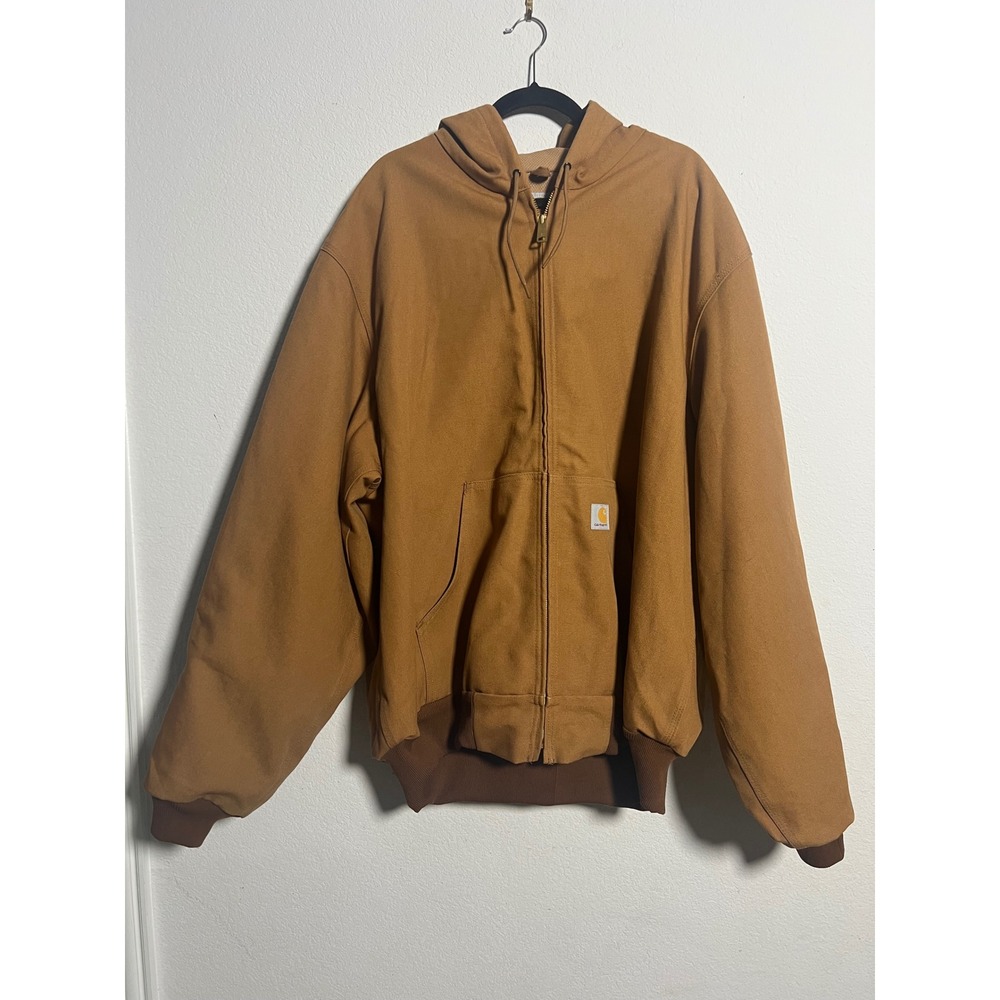 Carhartt J131 Active Jacket 2XL Tall Brown Mens Gorpcore Duck Canvas Thermal USA